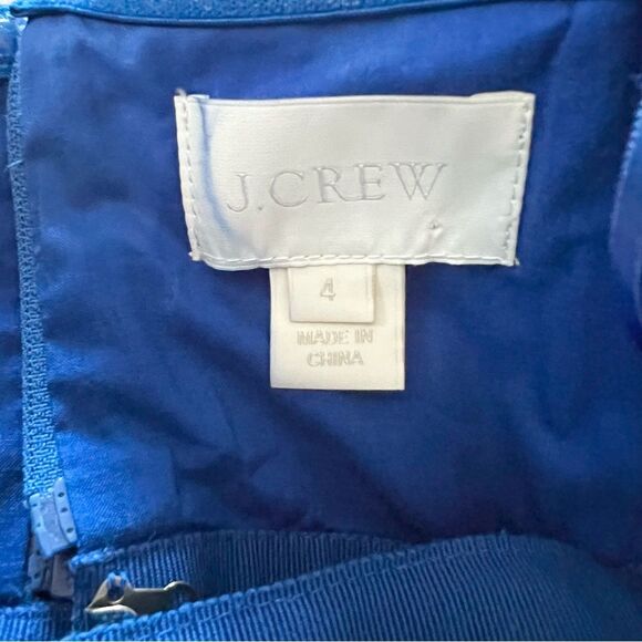 J.Crew Royal Blue Sleeveless Mini Chiffon Dress - Picture 9 of 10